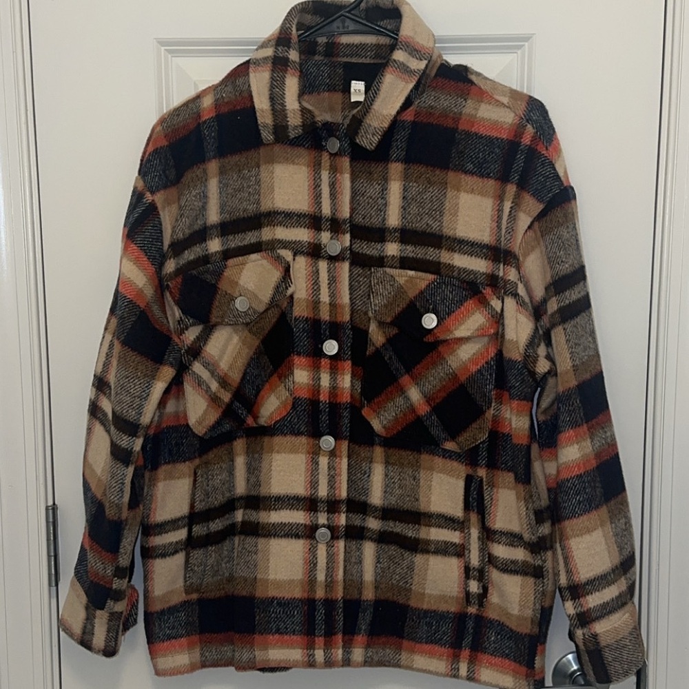 Vintage Woman’s Shacket Size XS Brown/Orange